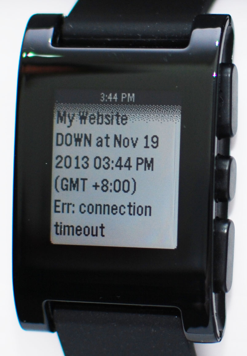 Pushover notificação no Pebble relógio inteligente